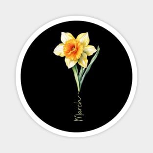 Daffodil - Birth Month Flower for March Magnet